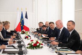 Emmanuel Macron Meets Donald Tusk - Nancy
