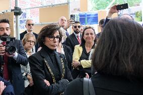Rachida Dati Visits International Architecture Exhibition - Venise