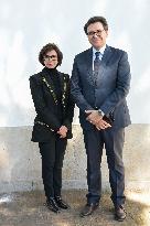 Rachida Dati Visits International Architecture Exhibition - Venise