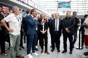 Valerie Pecresse at the Olympic Aquatic Center - Paris AJ
