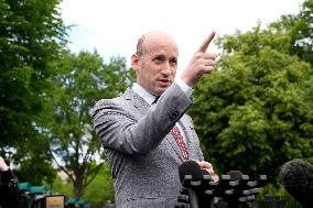 Stephen Miller talks to reporters - Washington