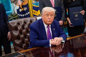 Donald Trump Signs Executive Orders - Washington