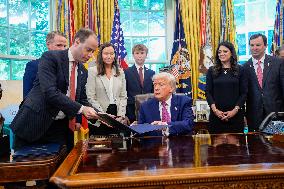 Donald Trump Signs Executive Orders - Washington