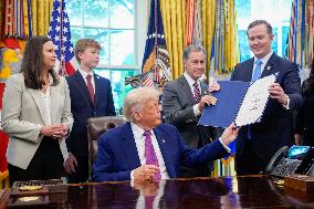 Donald Trump Signs Executive Orders - Washington