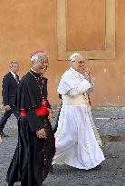 Pope Leon XIV Takes First Walk in Vatican