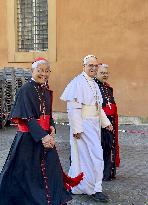 Pope Leon XIV Takes First Walk in Vatican