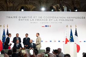 Signing of the treaty French-Polish Friendship and Strategy Pact between in Nancy