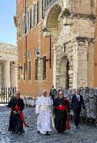 Pope Leon XIV Takes First Walk in Vatican