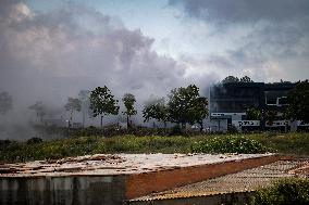 Fire With Toxic Cloud Alert - Barcelona