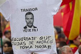 Demonstration to Demand the Resignation of Pedro Sanchez - Madrid