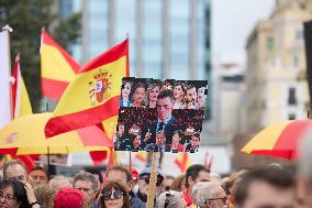Demonstration to Demand the Resignation of Pedro Sanchez - Madrid