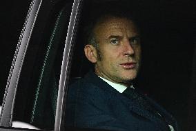 Le président français Emmanuel Macron, le Premier ministre britannique Keir Starmer et le chancelier allemand Friedrich Merz arr