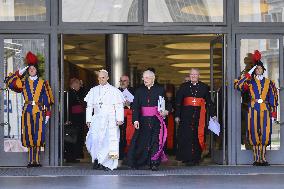 Pope Leo XIV During A Meeting With Cardinals - Vatican