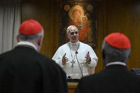 Pope Leo XIV During A Meeting With Cardinals - Vatican