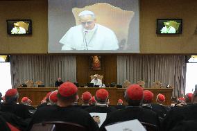 Pope Leo XIV During A Meeting With Cardinals - Vatican
