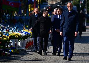 Commémoration des victimes de la guerre sur la place Maïdan à Kiev