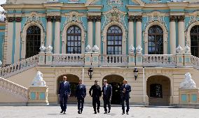 Merz Macron Starmer and Tusk in Kiev for Ukraine Ceasefire Talk