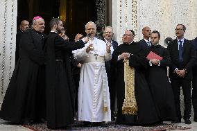 Pope Leo XIV Visits A Shrine Outside Rome - Italy