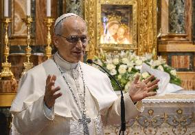 Pope Leo XIV Visits A Shrine Outside Rome - Italy