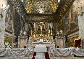 Pope Leo XIV Visits A Shrine Outside Rome - Italy