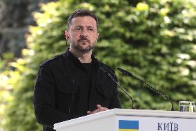 Joint news conference of Ukrainian President and Coalition of Willing leaders in Kyiv