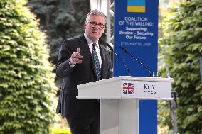 Joint news conference of Ukrainian President and Coalition of Willing leaders in Kyiv