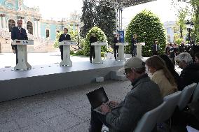 Joint news conference of Ukrainian President and Coalition of Willing leaders in Kyiv
