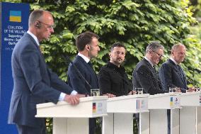Joint news conference of Ukrainian President and Coalition of Willing leaders in Kyiv