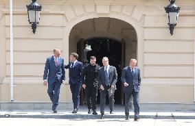 Joint news conference of Ukrainian President and Coalition of Willing leaders in Kyiv
