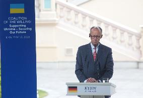 Joint news conference of Ukrainian President and Coalition of Willing leaders in Kyiv