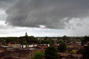 Langon Flooded by Storms and Hail - France
