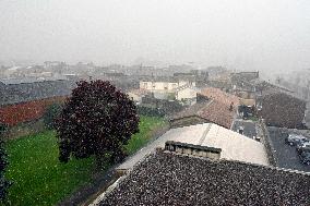 Langon Flooded by Storms and Hail - France