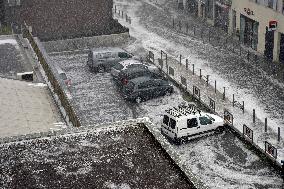 Langon Flooded by Storms and Hail - France