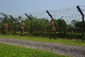 India Bangladesh Border Patrols Intensify - India