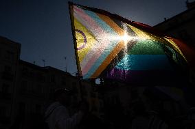 Demonstration for the Trans Law in Madrid