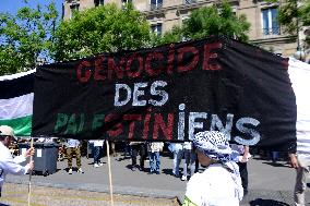 Demonstration for Gaza in Paris