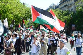 Demonstration for Gaza in Paris