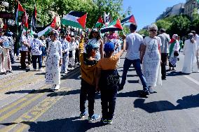 Demonstration for Gaza in Paris