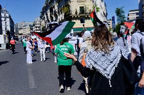 Demonstration for Gaza in Paris