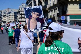 Demonstration for Gaza in Paris
