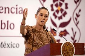 Mexico’s President Claudia Sheinbaum Holds Briefing