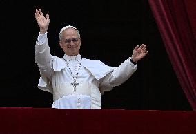 Pope Leo XIV Leads His First Regina Caeli Prayer - Vatican