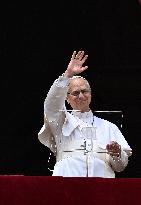 Pope Leo XIV Leads His First Regina Caeli Prayer - Vatican