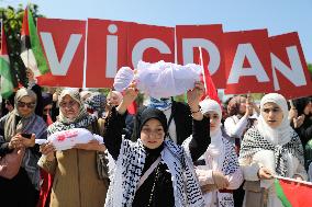 Pro-Palestinian Rally in Istanbul - Turkey