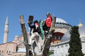 Pro-Palestinian Rally in Istanbul - Turkey