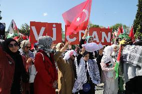 Pro-Palestinian Rally in Istanbul - Turkey