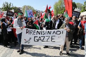 Pro-Palestinian Rally in Istanbul - Turkey