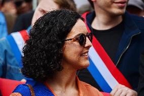 Jean-Luc Melenchon Joins March Against Islamophobia - Paris