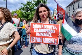 Jean-Luc Melenchon Joins March Against Islamophobia - Paris