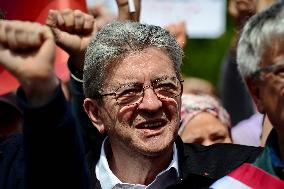 Jean-Luc Melenchon Joins March Against Islamophobia - Paris